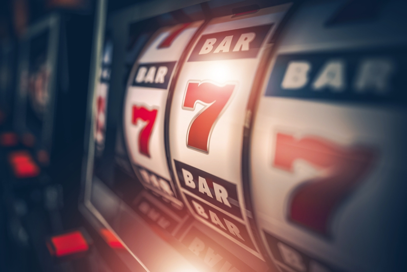 Slot machine closeup