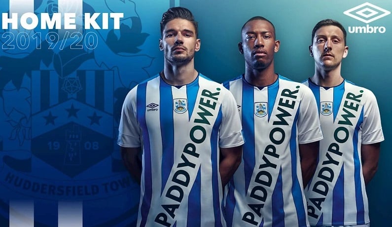 Huddersfield Town shirt advertising Paddy Power.