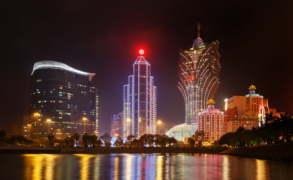 Macau casinos in the evening