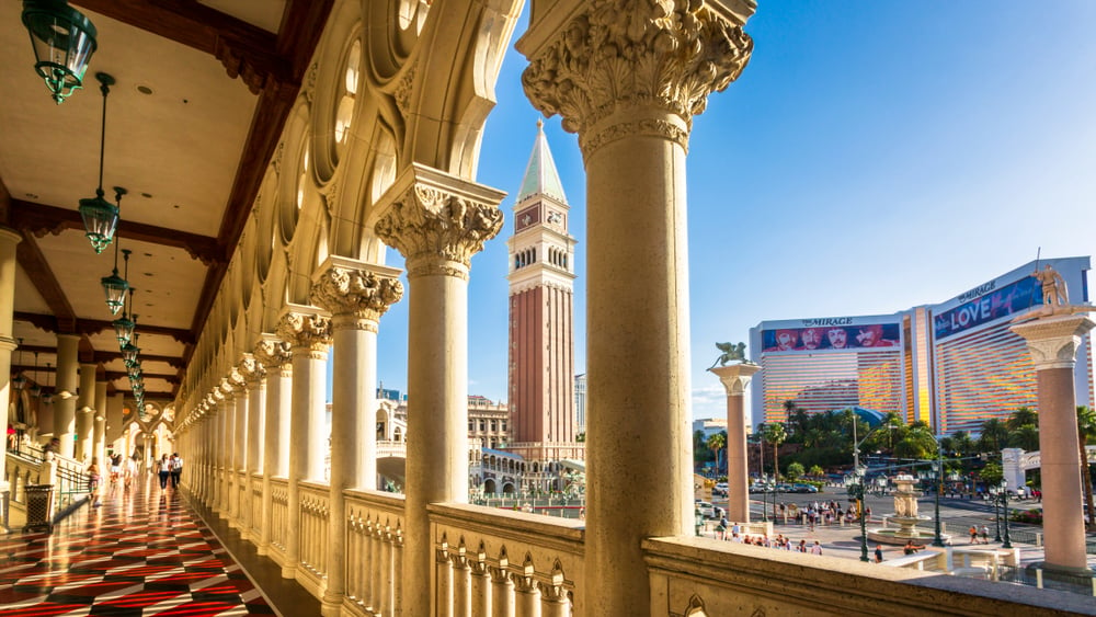 Views from the Venetian casino resort in Las Vegas