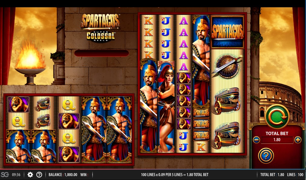 Spartacus Super Colossal Reels slot by WMS