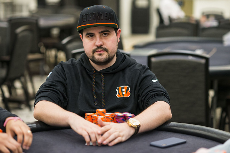 Dennis Blieden playing at a poker table