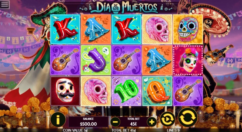 Dia de los Muertos online slot reels by MultiSlot